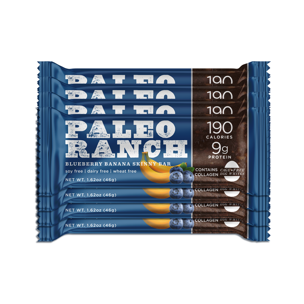 PALEO RANCH Blueberry Banana SKINNY BAR Front - 12